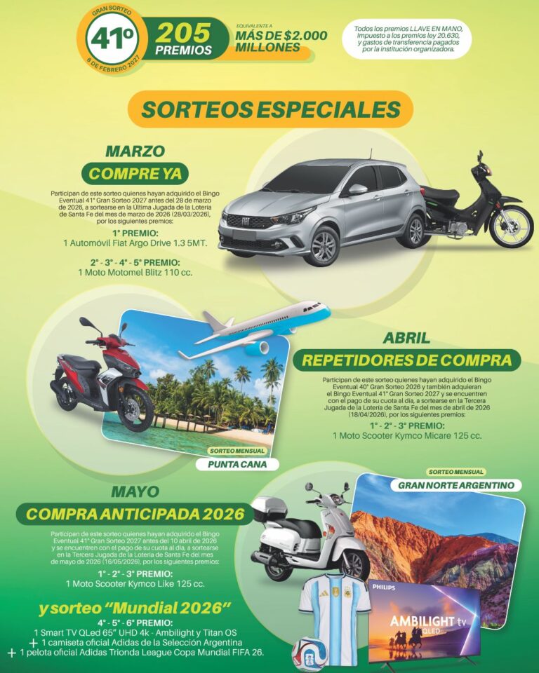 Premio de los sorteos semanales 1