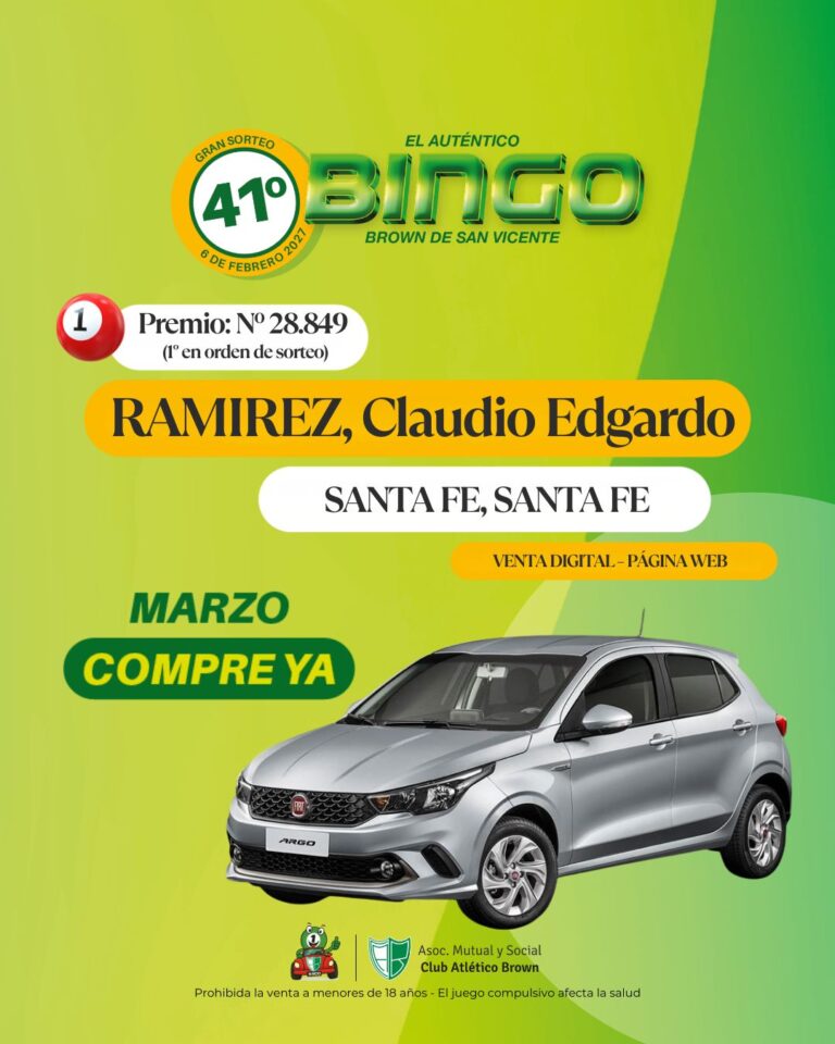 Nómina de ganadores de un sorteo