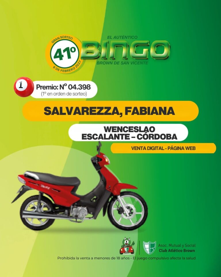 Nómina de ganadores de un sorteo