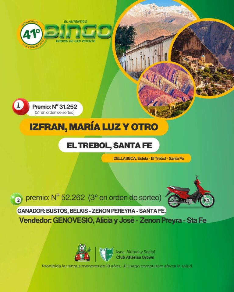 Nómina de ganadores de un sorteo