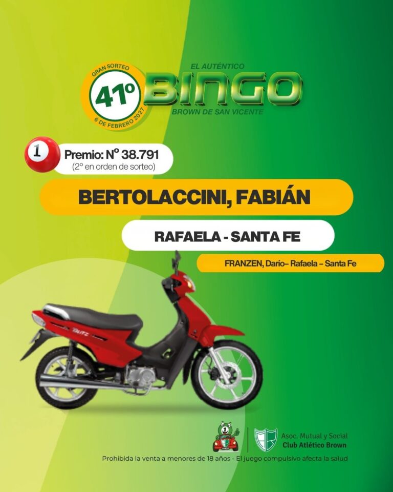 Nómina de ganadores de un sorteo